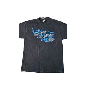 Double Sided Vintage Y2K flame Harley Davidson size L‎ Tshirt Willow Street, PA